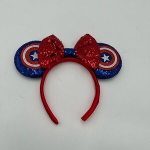 Captain America Minnie Ears Headband NEW